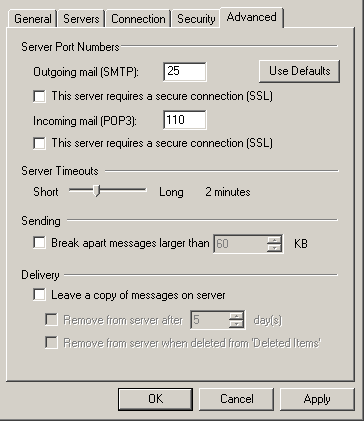 Configuring Microsoft Outlook 